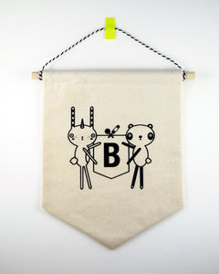 MOOKii BUNNYCORN & OLIVER PANDA CUSTOMIZED CREST BANNER