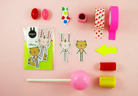 MOOKii BUNNYCORN & BRUNO BEAR STICKER SET