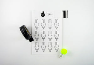 NUMBER BUNNY STICKER SHEETS