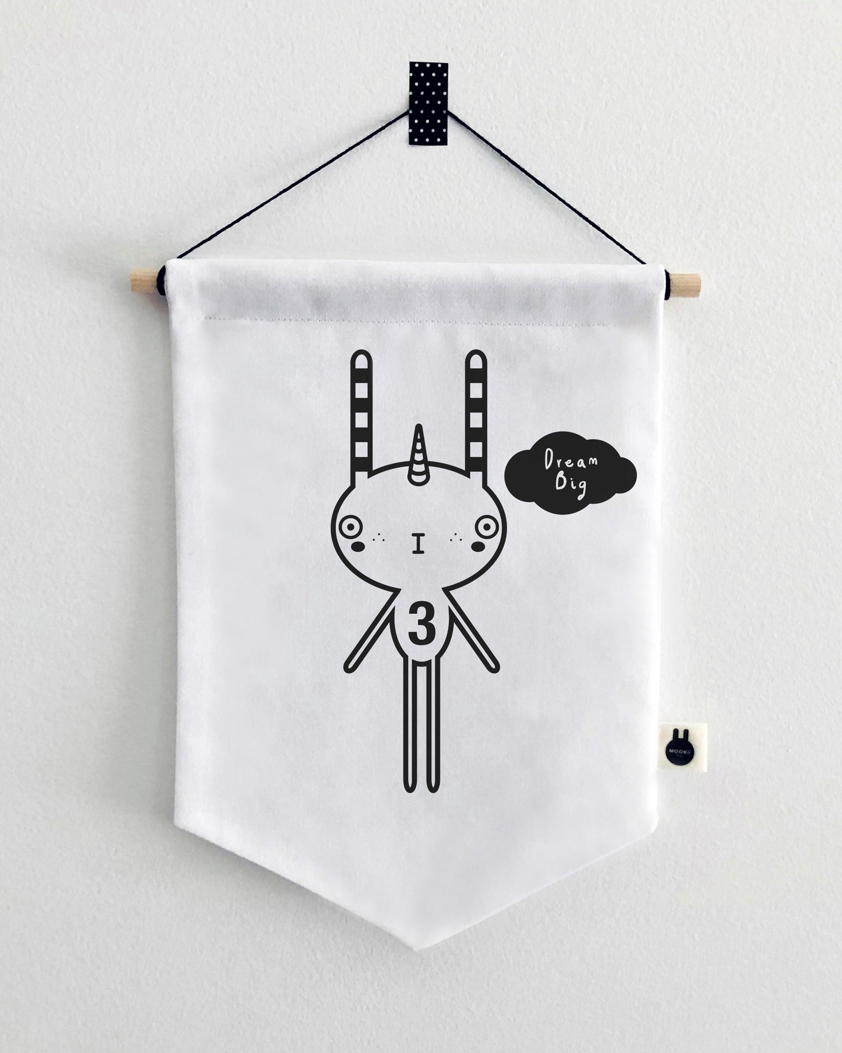 MOOKii BUNNYCORN FABRIC BANNER